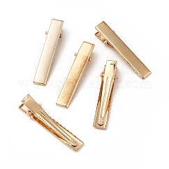 鉄のワニのヘアクリップパーツ  ライトゴールド  45x10x10mm