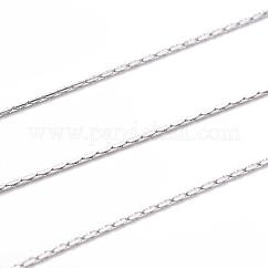 Tarnish Resistant 304 Stainless Steel Boston Link Chains, Soldered, Stainless Steel Color, 0.5mm