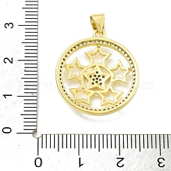 Rack Plating Brass Micro Pave Cubic Zirconia Pendants&nbsp;KK-D359-36G