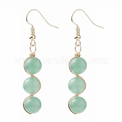 7 Pairs 7 Style Natural Mixed Gemstoone Round Beaded Dangle Earrings&nbsp;EJEW-JE05070