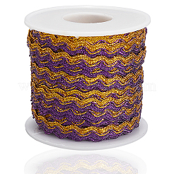 17M Sparkle Polyester Metallic Wavy Fringe Trim Ribbon&nbsp;OCOR-GF0004-47B