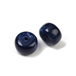 不透明なアクリルビーズ  ロンデル  ダークブルー  14~14.5x9~9.5mm  穴：2mm  約330個/500g&nbsp;MACR-C037-03D