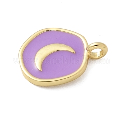 Brass Enamel Pendants&nbsp;KK-P293-11G