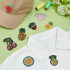 8Pcs 8 Styles Fruit Cloth Sew on Patches&nbsp;PATC-PH0001-93