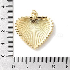 Heart Charms Brass Pendants&nbsp;KK-H529-62A-G
