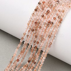 Natural Copper Rutilated Quartz Beads Strands&nbsp;G-P629-A01-01