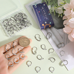 60Pcs 3 Styles 304 Stainless Steel Leverback Earring Findings&nbsp;STAS-SC0008-14