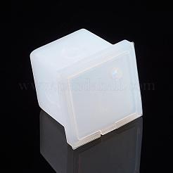 シリコーンダイス金型  レジン型  UVレジン用  エポキシ樹脂ジュエリー作り  キューブサイコロ  ホワイト  33x33x29mm&nbsp;X-DIY-L021-23