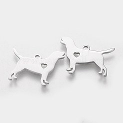 Non-Tarnish 201 Stainless Steel Puppy Pendants&nbsp;STAS-Q201-T431