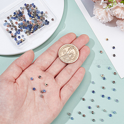 210個7スタイルの天然混合宝石ビーズ  ディスク  ヒシビーズ  3x2~2.5mm  穴：0.9mm  30個/スタイル&nbsp;G-AR0005-84