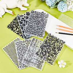 4Pcs 4 Styles Plastic Embossing Folders&nbsp;DIY-CP0008-86