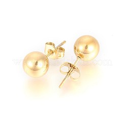 PVD Vacuum Plating 304 Stainless Steel Stud Earrings&nbsp;X-EJEW-E244-B01-G