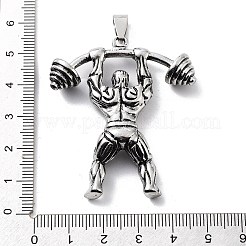 合金のチベット風チャーム  スポーツチャーム  アンティークシルバー  50x43.5x10mm  穴：8x4.5mm&nbsp;TIBE-L012-038AS-07
