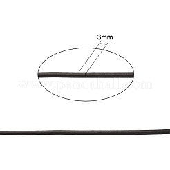 牛革レザーコード  革のアクセサリーコード  ジュエリーDIY製版材料  ラウンド  ココナッツブラウン  3mm  約10.93ヤード（10m）/バンドル  1束/袋&nbsp;WL-CJ0001-02