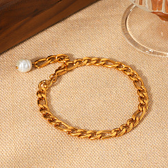304 Stainless Steel Figaro Chain Anklets&nbsp;FS-WG4879D-01
