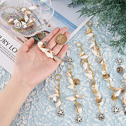 Shell Hair Accessories Chain Clips for Woman Girls&nbsp;OHAR-AB00005