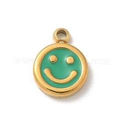 Ion Plating(IP) 304 Stainless Steel Enamel Charms&nbsp;STAS-G351-02G