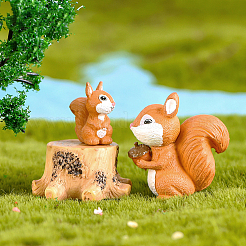 30Pcs PVC Plastic Squirrel Miniature Ornaments&nbsp;DJEW-SP0001-27