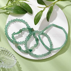 Natural Green Aventurine Beaded Stretch Bracelet Sets&nbsp;BJEW-JB10782