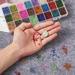 12/0 Glass Seed Beads&nbsp;SEED-YW0001-02-2mm