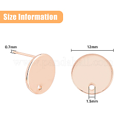24Pcs 4 Colors 201 Stainless Steel Stud Earring Findings&nbsp;STAS-FH0001-78