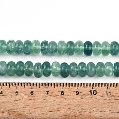 天然石蛍石ビーズ連売り  ロンデル  10x5.5~6mm  穴：0.9mm  約65~66個/連  14.96~15.16''（38~38.5センチメートル）&nbsp;G-T139-56A