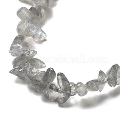 天然石ラブラドライトビーズ連売り  チップ  1~5x3~16x3~5mm  穴：0.8~0.9mm  29.92~32.68''（76~83センチメートル）&nbsp;G-E607-A02