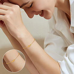 Round Brass Magnetic Clasps with Loops&nbsp;KK-PH0026-07M