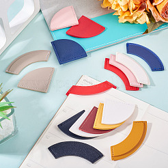 16Pcs 16 Styles PU Leather Fan Bookmarks&nbsp;AJEW-TA0002-23