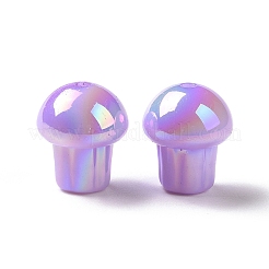 UV Plating Rainbow Iridescent Opaque Acrylic Beads&nbsp;OACR-C010-07