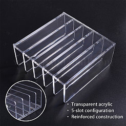 正方形のアクリル製ブックディスプレイスタンド  透明  127x128x55mm&nbsp;OFST-WH0004-037
