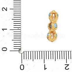 真鍮ビーズ  樹脂模造ターコイズビーズ  24KGP本金メッキ  ドルジェ金剛  15x5mm  穴：1.2mm&nbsp;KK-F934-01E-G