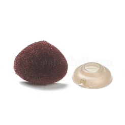 （見切りセール不良：ヘアスリップ）  鼻 フロッキー プラスチック人形 安全鼻  おもちゃのアクセサリー  ココナッツブラウン  14x18x17mm&nbsp;LS-DIY-XCP0001-43C-02