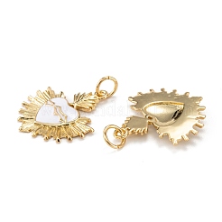 Real 18K Gold Plated Brass Enamel Pendants&nbsp;KK-A155-15G