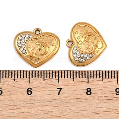 304 Stainless Steel with Crystal Rhinestone Pendants&nbsp;SA-CBAB51A-03G