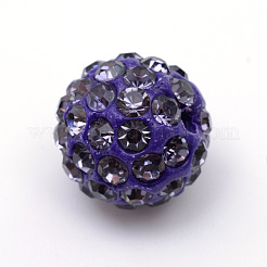 Polymer Clay Pave Rhinestone Beads&nbsp;X-RB-Q197-10mm-16