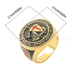 Alloy Enamel Finger Rings&nbsp;WG00E19-03
