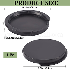 ゴム製消音キャップ  ギターのサウンドホールカバー  ラウンド  ブラック  92x11mm&nbsp;AJEW-WH20077-007A