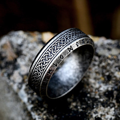 Viking Style Retro 304 Stainless Steel Finger Rings&nbsp;FS-WG40F7A-04