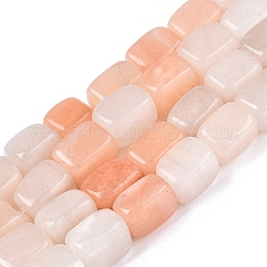 天然石ピンクアベンチュリンビーズ連売り  直方体の  9.5~11.5x8~8.5x7~8mm  穴：1mm  約33個/連  14.76''（37.5センチメートル）&nbsp;G-T138-92