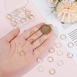 40Pcs 2 Colors Brass Hoop Earrings&nbsp;EJEW-UN0003-25