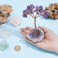 1Pc Natural Amethyst Chips Tree of Life Display Decorations&nbsp;DJEW-PA0001-02A