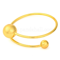 Brass Cuff Bangles for Women&nbsp;BJEW-F477-02G-02