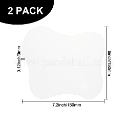 2Pcs 2 Colors Acrylic Cup Mats&nbsp;AJEW-DR0001-15