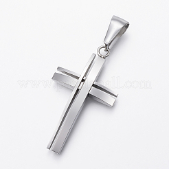 304ステンレスペンダント  クロス  ミックスカラー  36x20x4mm  穴：10x4mm&nbsp;STAS-H360-06