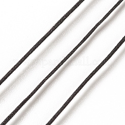 ナイロン編みコード  ジュエリー製作やマクラメ工芸用の中国結び紐  ブラック  0.8mm  38~40 m /ロール&nbsp;NWIR-C003-01A-07
