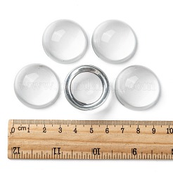 透明な半円形のガラスカボション  透明  30~31x14~15mm&nbsp;GGLA-R027-30mm