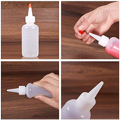 120ミリリットルのプラスチック接着剤ボトル  ホワイト  11x4.6cm  容量：120ミリリットル  12個/セット&nbsp;DIY-BC0010-11