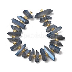 Electroplate Natural Quartz Crystal Beads Strands&nbsp;G-F800-B11