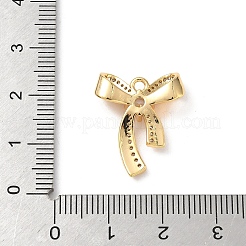 Brass Micro Pave Clear Cubic Zirconia Pendants&nbsp;KK-D504-23A-G